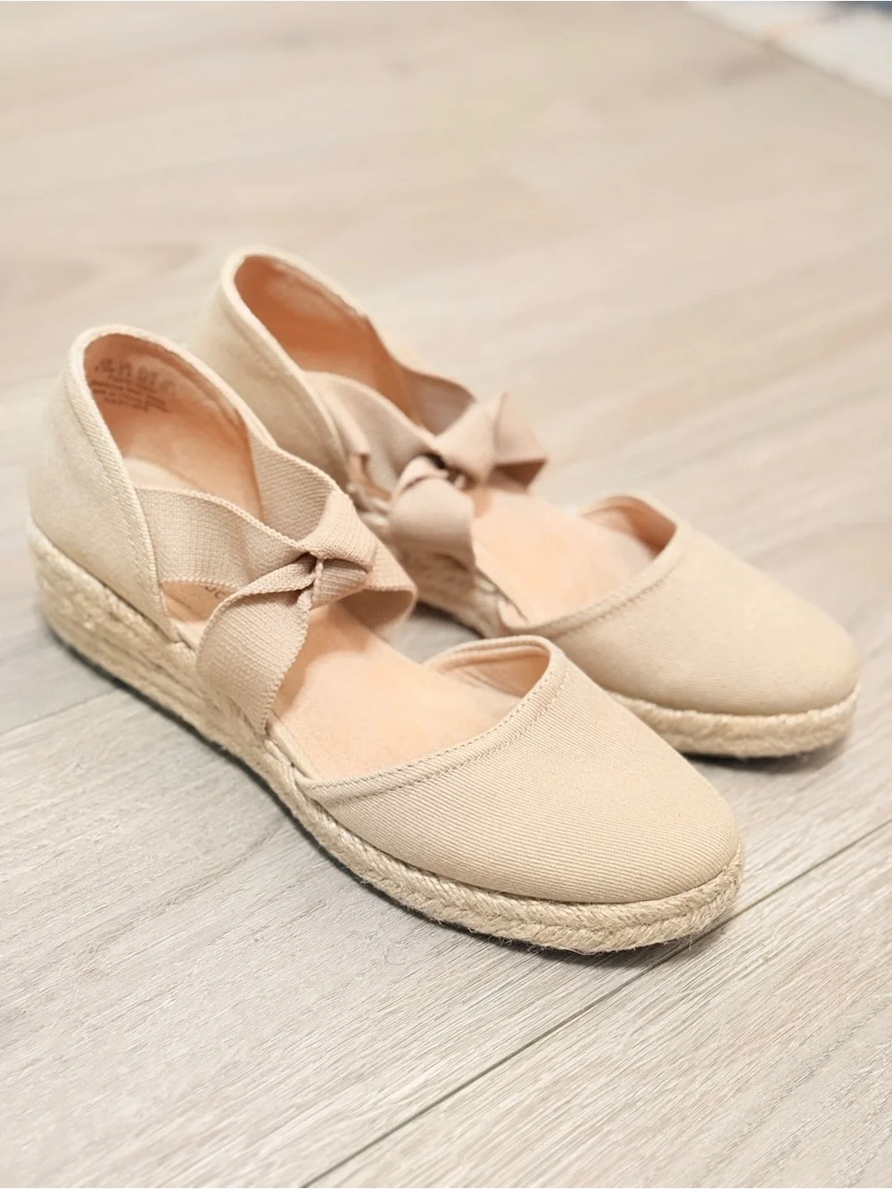 LifeStride velocity 2.0 Kascade Espadrille Wedge Sandal Tender Taupe 8.5M new